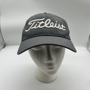 Titleist Pro V1 FJ FootJoy Strap Back Cap Hat Gray Golf Baseball